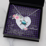 Sea Turtle Necklace Gift for My Beautiful Girlfriend Valentines Necklace Clan Horsburgh Tartan Blue Turtle Necklace