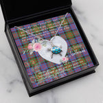 Sea Turtle Necklace Gift for My Beautiful Girlfriend Valentines Necklace Clan Carnegie Ancient Tartan Blue Turtle Necklace