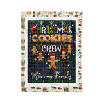 Fleece Blanket - Personalized Gift Tartan Plaid Blanket Clan Murray of Atholl Modern With Christmas Cookie Baking Crew Christmas Gift Fleece Blanket