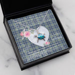 Sea Turtle Necklace Gift for My Beautiful Girlfriend Valentines Necklace Clan Boswell Tartan Blue Turtle Necklace