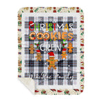 Personalized Gift Tartan Plaid Blanket Clan MacRae Dress Modern With Christmas Cookie Baking Crew Christmas Gift Sherpa Blanket, tartan sherpa blanket,buffalo plaid sherpa blanket,christmas sherpa blanket,Christmas Throw Blanket,green plaid sherpa blanket,green sherpa blanket