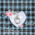 Rising Phoenix Necklace - Valentine Necklace Clan Clark Tartan Gift for Girlfriend, Gift for My Wife Rising Phoenix Necklace