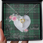 Gift For My Beautiful Girlfriend Necklace Valentine Necklace Clan MacLean Tartan Cross Dancing Necklace Scottish Tartan Jewelry