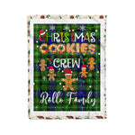 Personalized Gift Tartan Plaid Blanket Clan Rollo With Christmas Cookie Baking Crew Christmas Gift Blanket, Plaid Blanket, Christmas Fleece Blanket, Christmas Blanket, Tartan Blanket, Scottish Blanket, Scotland Blanket, Family Name Blanket, Custom Blanket, Personalized Blanket