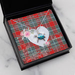 Sea Turtle Necklace Gift for My Beautiful Girlfriend Valentines Necklace Clan MacLeay Tartan Blue Turtle Necklace