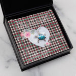 Sea Turtle Necklace Gift for My Beautiful Girlfriend Valentines Necklace Clan Borthwick Ancient Tartan Blue Turtle Necklace