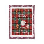 Personalized Gift Tartan Plaid Blanket Clan Kerr Ancient With Funny Santa Snowman Reindeer Merry Christmas Fleece Blanket, Home Living Room, Plaid Blanket, Tartan Blanket, Scottish Blanket, Buffalo fleece blanket, Christmas Blanket