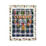 Fleece Blanket - Personalized Gift Tartan Plaid Blanket Clan Meldrum Gordon With Christmas Cookie Baking Crew Christmas Gift Fleece Blanket