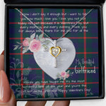 Gift For My Beautiful Girlfriend Necklace Valentine Necklace Clan Agnew Tartan Cross Dancing Necklace Scottish Tartan Jewelry