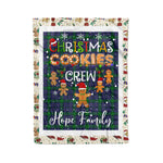 Personalized Gift Tartan Plaid Blanket Clan Hope With Christmas Cookie Baking Crew Christmas Gift Blanket, Plaid Blanket, Christmas Fleece Blanket, Christmas Blanket, Tartan Blanket, Scottish Blanket, Scotland Blanket, Family Name Blanket, Custom Blanket, Personalized Blanket