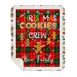 Personalized Gift Tartan Plaid Blanket Clan Kerr With Christmas Cookie Baking Crew Christmas Gift Sherpa Blanket, tartan sherpa blanket,buffalo plaid sherpa blanket,christmas sherpa blanket,Christmas Throw Blanket,green plaid sherpa blanket,green sherpa blanket