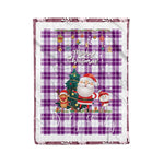 Personalized Gift Tartan Plaid Blanket Clan Dunlop Dress With Funny Santa Snowman Reindeer Merry Christmas Fleece Blanket, Home Living Room, Plaid Blanket, Tartan Blanket, Scottish Blanket, Buffalo fleece blanket, Christmas Blanket