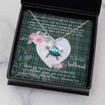 Sea Turtle Necklace Gift for My Beautiful Girlfriend Valentines Necklace Clan Byres Tartan Blue Turtle Necklace