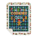 Personalized Gift Tartan Plaid Blanket Clan Galbraith Ancient With Christmas Cookie Baking Crew Christmas Gift Sherpa Blanket, tartan sherpa blanket,buffalo plaid sherpa blanket,christmas sherpa blanket,Christmas Throw Blanket,green plaid sherpa blanket,green sherpa blanket