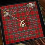 To My Beautiful Soulmate Necklace In Your Eyes I Have Found My Home Clan Heron Tartan Wishbone Dancing Necklace