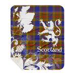 Sherpa Blanket - Tartan Blanket Thistle and Lion Scottish Clan Balfour Modern Plaid Blanket, plaid sherpa blanket queen,purple sherpa blanket,queen sherpa blanket,queen size sherpa blanket,red sherpa blanket,scottish tartan blankets,sherpa blanket,sherpa christmas blanket