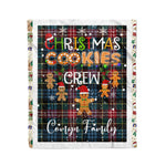 Personalized Gift Tartan Plaid Blanket Clan Comyn With Christmas Cookie Baking Crew Christmas Gift Blanket, Plaid Blanket, Christmas Fleece Blanket, Christmas Blanket, Tartan Blanket, Scottish Blanket, Scotland Blanket, Family Name Blanket, Custom Blanket, Personalized Blanket