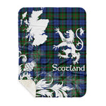 Sherpa Blanket - Tartan Blanket Thistle and Lion Scottish Clan Baird Modern Plaid Blanket, plaid sherpa blanket queen,purple sherpa blanket,queen sherpa blanket,queen size sherpa blanket,red sherpa blanket,scottish tartan blankets,sherpa blanket,sherpa christmas blanket