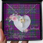 Gift For My Beautiful Girlfriend Necklace Valentine Necklace Clan Wardlaw Tartan Cross Dancing Necklace Scottish Tartan Jewelry