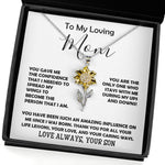Sunflower Pendant Necklace - To My Loving Mom - Love Always Your Son Necklace
