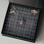 To My Beautiful Soulmate Necklace In Your Eyes I Have Found My Home Clan Rose Hunting Modern Tartan Crown Pendant Necklace