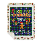 Personalized Gift Tartan Plaid Blanket Clan Sempill With Christmas Cookie Baking Crew Christmas Gift Sherpa Blanket, tartan sherpa blanket,buffalo plaid sherpa blanket,christmas sherpa blanket,Christmas Throw Blanket,green plaid sherpa blanket,green sherpa blanket