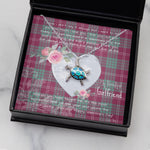 Sea Turtle Necklace Gift for My Beautiful Girlfriend Valentines Necklace Clan Crawford Ancient Tartan Blue Turtle Necklace