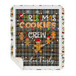 Personalized Gift Tartan Plaid Blanket Clan Gordon Weathered With Christmas Cookie Baking Crew Christmas Gift Sherpa Blanket, tartan sherpa blanket,buffalo plaid sherpa blanket,christmas sherpa blanket,Christmas Throw Blanket,green plaid sherpa blanket,green sherpa blanket