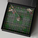 To My Beautiful Soulmate Necklace In Your Eyes I Have Found My Home Clan MacAlpine Modern Tartan Crown Pendant Necklace