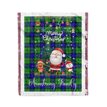 Personalized Gift Tartan Plaid Blanket Clan Armstrong With Funny Santa Snowman Reindeer Merry Christmas Fleece Blanket, Home Living Room, Plaid Blanket, Tartan Blanket, Scottish Blanket, Buffalo fleece blanket, Christmas Blanket