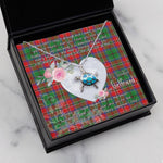 Sea Turtle Necklace Gift for My Beautiful Girlfriend Valentines Necklace Clan MacCulloch Tartan Blue Turtle Necklace