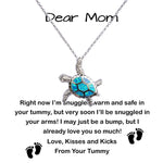 Opal Turtle Necklace - Mom Necklace, Mom To Be Necklace, Pregnancy Gift For Mom To Be, Mommy Present From Unborn Baby, Gift For Expecting Moms
