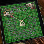 To My Beautiful Soulmate Necklace In Your Eyes I Have Found My Home Clan Blane Tartan Wishbone Dancing Necklace