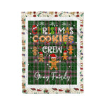 Personalized Gift Tartan Plaid Blanket Clan Gray With Christmas Cookie Baking Crew Christmas Gift Blanket, Plaid Blanket, Christmas Fleece Blanket, Christmas Blanket, Tartan Blanket, Scottish Blanket, Scotland Blanket, Family Name Blanket, Custom Blanket, Personalized Blanket