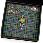 To My Beautiful Soulmate Sunflower Necklace In Your Eyes I Have Found My Home Clan Allison Tartan Jewelry For Girlfriend, Tartan Sunflower Pendant Necklace, Scottish Tartan Jewelry, valentine necklace, necklace girlfriend, necklace for wife, cute necklaces for girlfriend, jewelry for girlfriend, to my soulmate necklace, to my future wife necklace
