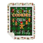 Personalized Gift Tartan Plaid Blanket Clan Orrock With Christmas Cookie Baking Crew Christmas Gift Sherpa Blanket, tartan sherpa blanket,buffalo plaid sherpa blanket,christmas sherpa blanket,Christmas Throw Blanket,green plaid sherpa blanket,green sherpa blanket