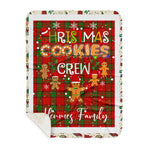 Personalized Gift Tartan Plaid Blanket Clan Herries With Christmas Cookie Baking Crew Christmas Gift Sherpa Blanket, tartan sherpa blanket,buffalo plaid sherpa blanket,christmas sherpa blanket,Christmas Throw Blanket,green plaid sherpa blanket,green sherpa blanket