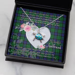 Sea Turtle Necklace Gift for My Beautiful Girlfriend Valentines Necklace Clan MacCallum Modern Tartan Blue Turtle Necklace