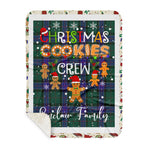 Personalized Gift Tartan Plaid Blanket Clan Sinclair Modern With Christmas Cookie Baking Crew Christmas Gift Sherpa Blanket, tartan sherpa blanket,buffalo plaid sherpa blanket,christmas sherpa blanket,Christmas Throw Blanket,green plaid sherpa blanket,green sherpa blanket