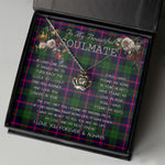 To My Beautiful Soulmate Necklace In Your Eyes I Have Found My Home Clan Urquhart Tartan Crown Pendant Necklace