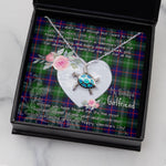 Sea Turtle Necklace Gift for My Beautiful Girlfriend Valentines Necklace Clan Sutherland Tartan Blue Turtle Necklace