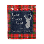 Scotstee Shop Tartan Plaid Christmas Fleece Blankets Clan Sandilands Red Plaid Blanket