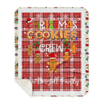 Personalized Gift Tartan Plaid Blanket Clan MacDougall Dress With Christmas Cookie Baking Crew Christmas Gift Sherpa Blanket, tartan sherpa blanket,buffalo plaid sherpa blanket,christmas sherpa blanket,Christmas Throw Blanket,green plaid sherpa blanket,green sherpa blanket