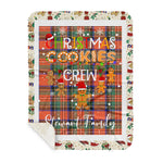 Personalized Gift Tartan Plaid Blanket Clan Stewart Royal Ancient With Christmas Cookie Baking Crew Christmas Gift Sherpa Blanket, tartan sherpa blanket,buffalo plaid sherpa blanket,christmas sherpa blanket,Christmas Throw Blanket,green plaid sherpa blanket,green sherpa blanket