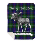 Scotstee Shop Plaid Tartan Blanket With Moose Clan MacThomas Plaid Blanket, plaid blanket australia,plaid blanket canada,plaid christmas blanket,plaid fleece sherpa blanket,plaid sherpa blanket canada,plaid sherpa blanket lipstick,plaid sherpa blanket pink,plaid sherpa blanket queen
