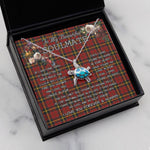 Sea Turtle Necklace To My Beautiful Soulmate Necklace In Your Eyes I Have Found My Home Clan MacAlister of Skye Tartan Blue Turtle Necklace