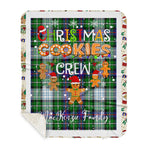 Personalized Gift Tartan Plaid Blanket Clan MacKenzie Dress Modern With Christmas Cookie Baking Crew Christmas Gift Sherpa Blanket, tartan sherpa blanket,buffalo plaid sherpa blanket,christmas sherpa blanket,Christmas Throw Blanket,green plaid sherpa blanket,green sherpa blanket