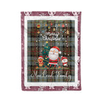 Personalized Gift Tartan Plaid Blanket Clan MacLeod Of Harris Weathered With Funny Santa Snowman Reindeer Merry Christmas Fleece Blanket, Home Living Room, Plaid Blanket, Tartan Blanket, Scottish Blanket, Buffalo fleece blanket, Christmas Blanket