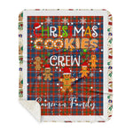 Personalized Gift Tartan Plaid Blanket Clan Cameron Of Lochiel Ancient With Christmas Cookie Baking Crew Christmas Gift Sherpa Blanket, tartan sherpa blanket,buffalo plaid sherpa blanket,christmas sherpa blanket,Christmas Throw Blanket,green plaid sherpa blanket,green sherpa blanket