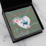 Sea Turtle Necklace Gift for My Beautiful Girlfriend Valentines Necklace Clan MacKintosh Hunting Tartan Blue Turtle Necklace